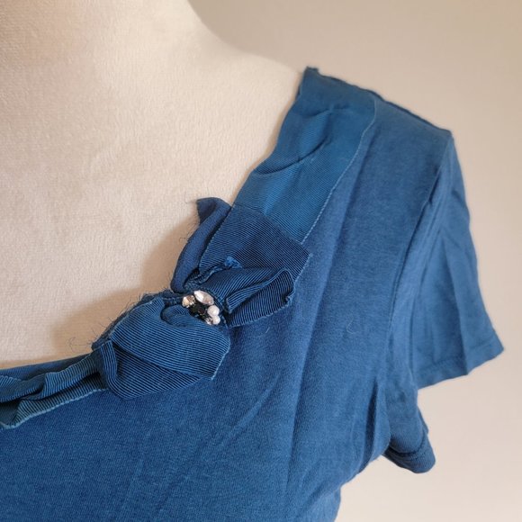 Ann Taylor Blue Top - Picture 2 of 3